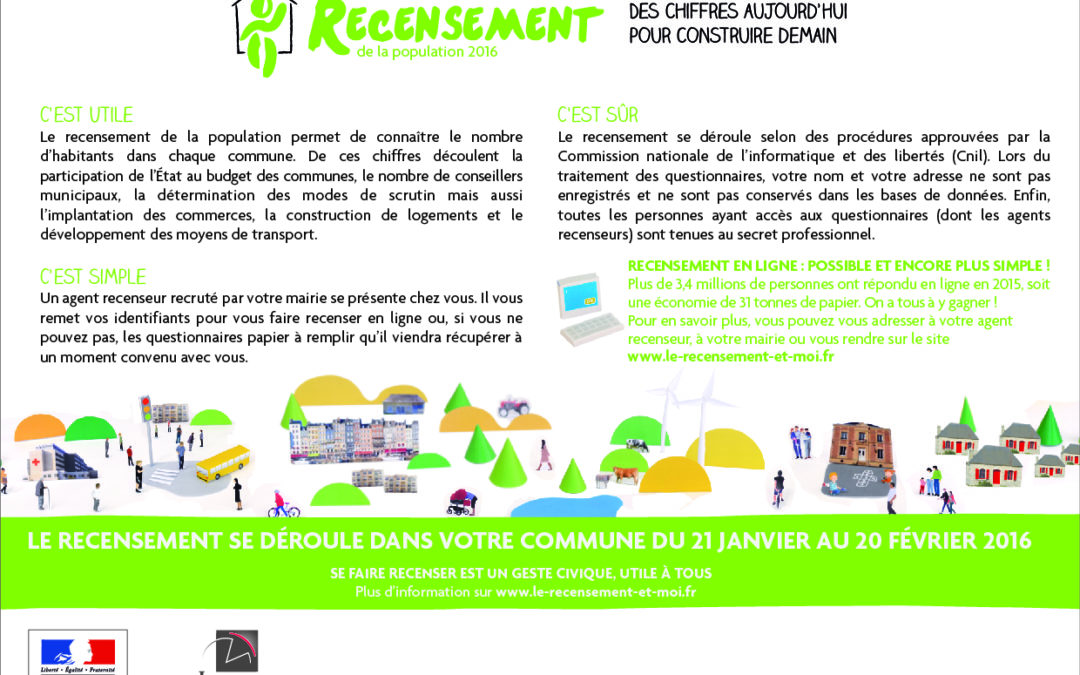 Recensement de la population du 21 janvier au 20 février