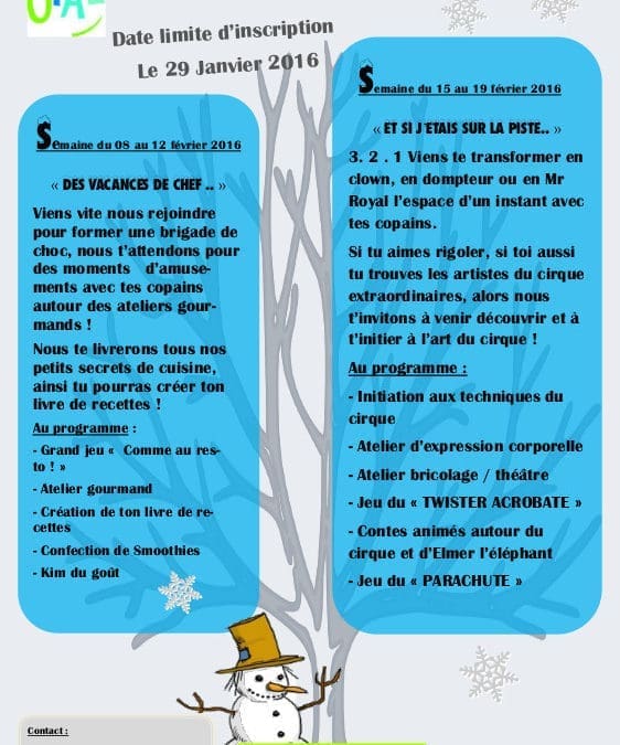 Les vacances à la Frimousse