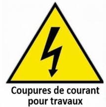 Mercredi 12 avril – Coupures de courant pour travaux